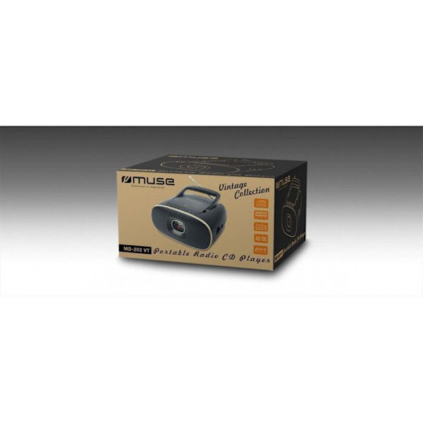 Boombox - MUSE - VINTAGE CD RADIO - CD-afspiller - Analog radiotuner - Indbygget højttaler