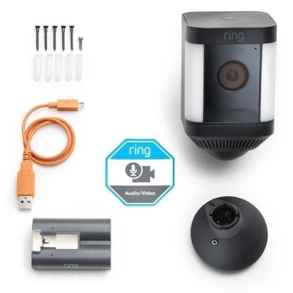 Övervakningskamera - RING - Spotlight Plus Plug-in - Svart - EU Svart