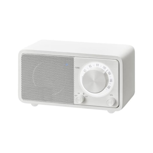 Radio Portable - SANGEAN - ÆGTE MINI (WR-7) - Bluetooth - FM - Hvidt Træhus hvid