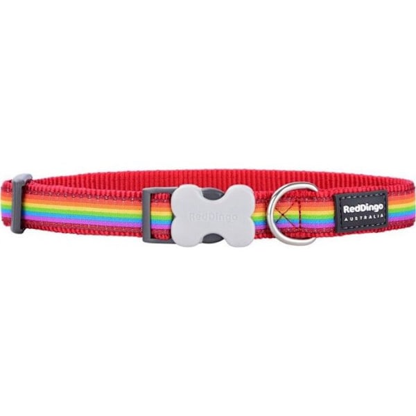 Hundhalsband - RÖD DINGO - Regnbåge - Flerfärgad - 20-32 cm - Mellanstor mångfärgad