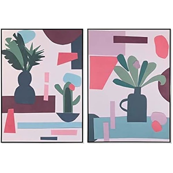 Målning - DKD HEMINNREDNING - Estándar - Flerfärgad - Canvas och polystyren - 103x143 cm mångfärgad