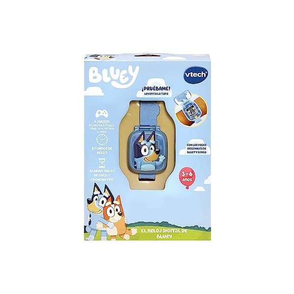 Multifunktionel læringsur - VTech - Bluey - Læringsspil - Stopur - Alarm - Nedtælling