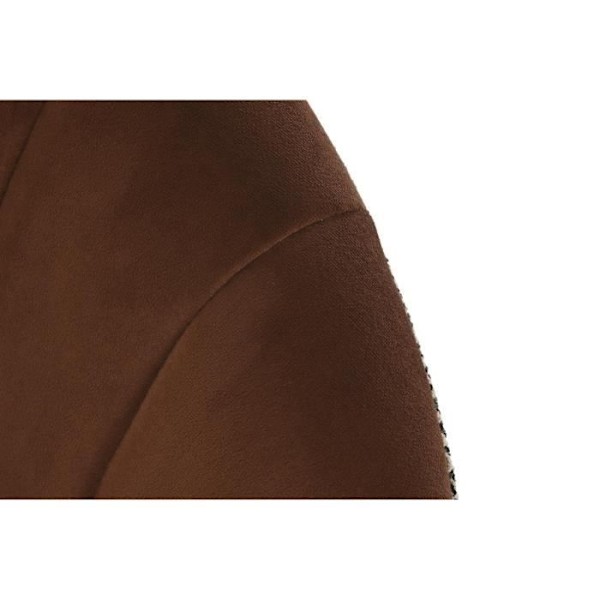 Sennepsbrun polyester lænestol - Mærke - Model - Hovedfarve: Hvid