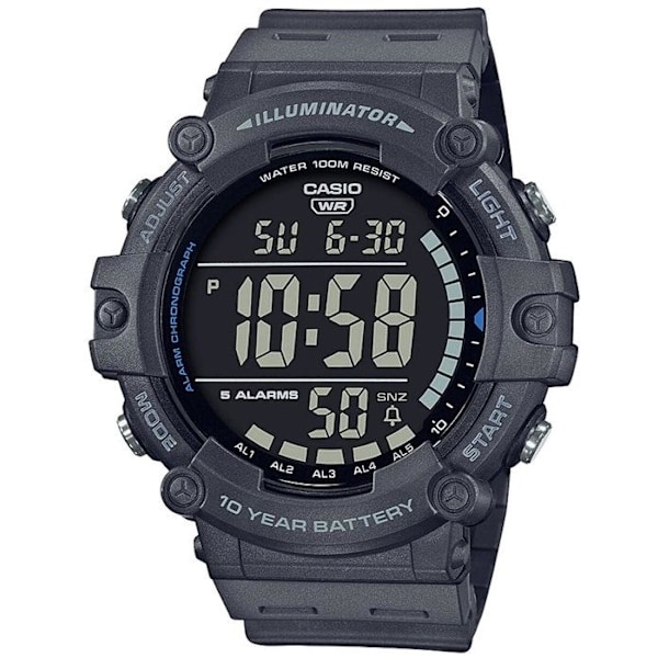 CASIO Urheilukello - Monitoiminen - Harmaa Kvartsrörelse