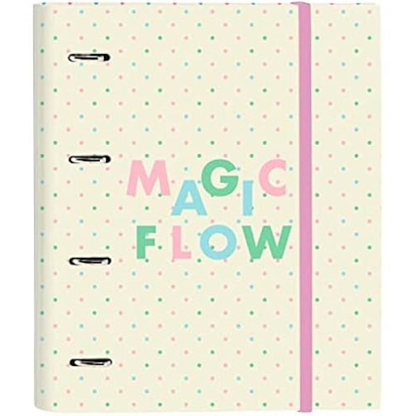 Binder - GLOWLAB - Magic Flow - 4 ringe á 35 cm - 100 A4 ark - Beige