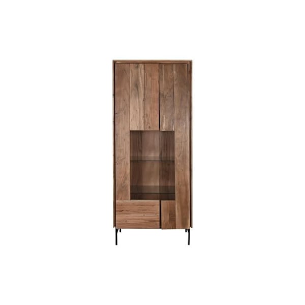 moderni lasikaappi, ruskea akaasia 80 cm - Väri: RUSKEA