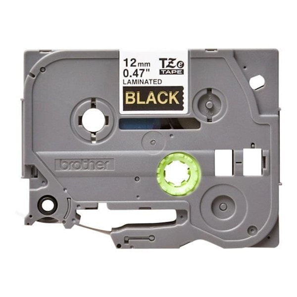 Brother TZE334 Lamineret Etikettape - 12,70 mm - Sort