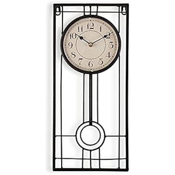 Väggklocka - BIGBUY HOME - S3405844 - Metall - Rektangulär - Samtida - Design Metall