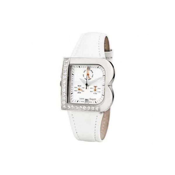 Kvinnoklocka - Laura Biagiotti - LB0002L-B - Kvarn - Läder - Ø 33 mm Silver