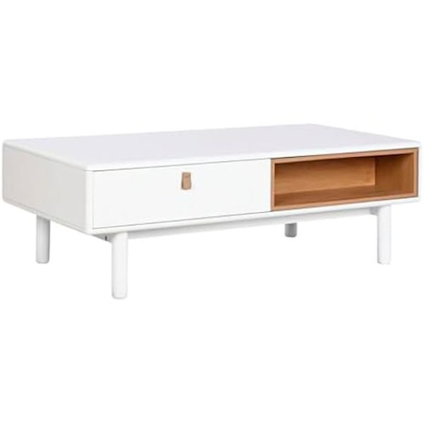 Soffbord - HOME ESPRIT - Rektangulärt - Vit - 120 x 60 x 40 cm - Enkel montering Flerfärgad