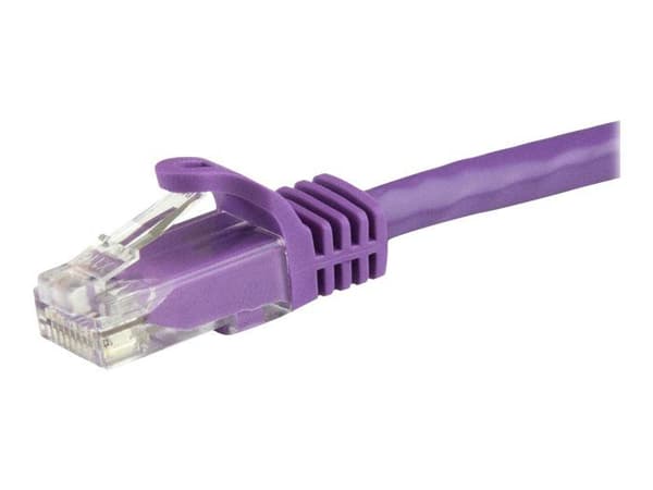 STARTECH Hookless Cat6 UTP netværkskabel - 1m Lilla - Anti-Snag RJ45 Ethernet ledning - Patch kabel