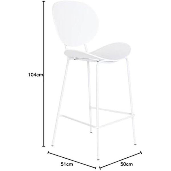Jakkara - DKD HOME DECOR - Musta metalli Valkoinen - 52,5 x 49 x 104 cm - Polypropeeni - Nykyaikainen muotoilu vit svart