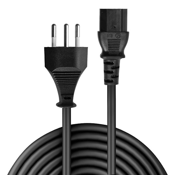 Nätkabel, Schweiz - IEC320 C5 för bärbar PC, 2m