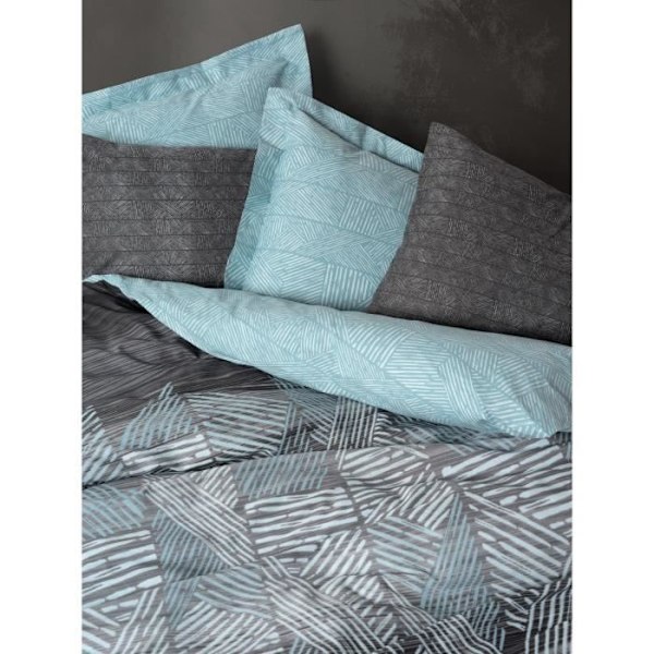 Sängkläder - 1 påslakan 220 x 240 cm + 2 örngott 60 x 60 cm - 100% renforcerad bomull - Antracit Kolgrå