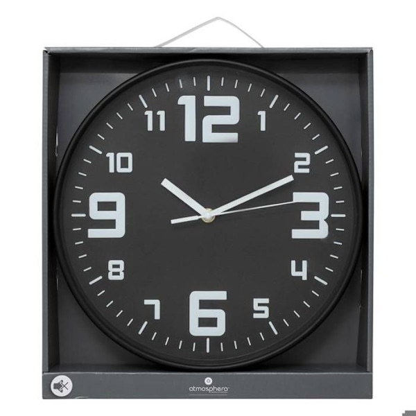Black Clock "Silence" D30 - Svart - Atmosphera inredningsarkitekt Svart