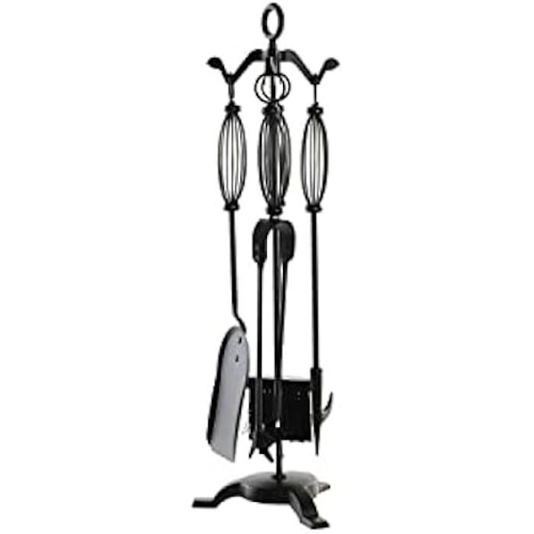 Pejseudstyr - DKD Home Decor - Sort - Støbejern - Rustfrit stål - 50 cm Svart