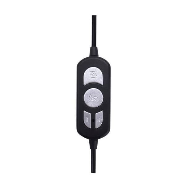 NILOX USB stereo headset med mikrofon til PC, bærbar computer, mute-tilstand, kompatibel med konferenceopkald