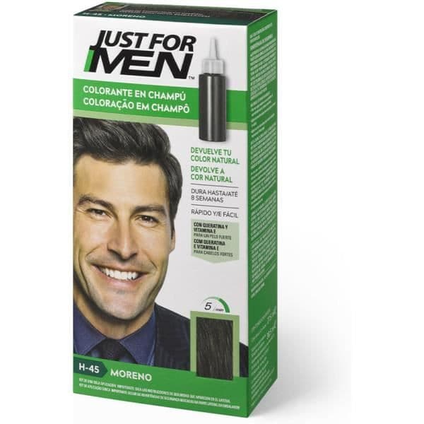 Hårfarve i shampoo - BARE TIL MÆND - Moreno - Brun - Ammoniakfri - Mænd Brun