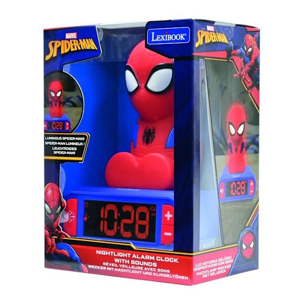 Digital herätysvalaisin LEXIBOOK - Spiderman - 3D valollinen ja ääneen - Punainen ja sininen - Lapsi Röd