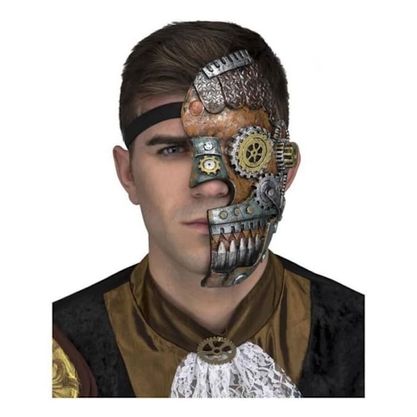 Steampunk-puolinaamio laakereilla - Disfrazzes - Yksi koko - Monivärinen
