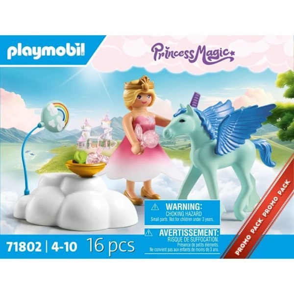 PLAYMOBIL 71802 Prinssi ja siivekäs varsallinen pilvi, Prinsessamaagia, 16 kappaletta, Aloittaen 4-vuotiaista Flerfärgad