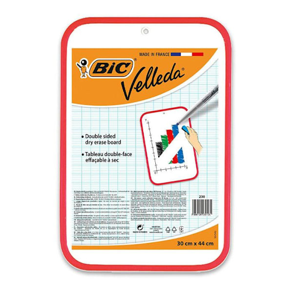 Dry Erase Board - BIC - Velleda - 30x44 cm - Punainen - 1 kpl pakkaus Blandad