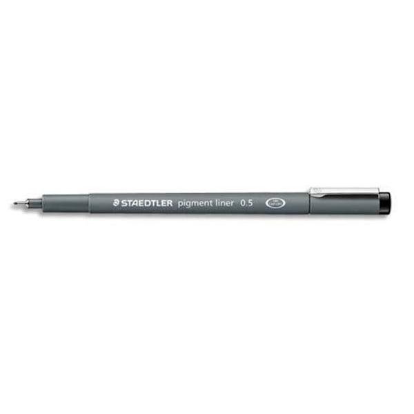 Stylo feutre - Staedtler - Pigment liner 308/05/9-N - Spets mått 0,5 mm - Förpackning om 10 - Svart Svart