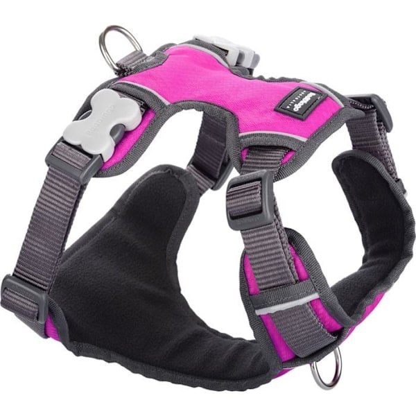 Rød Dingo polstret hundesele Pink Størrelse: T3 - RØD DINGO Lyserød