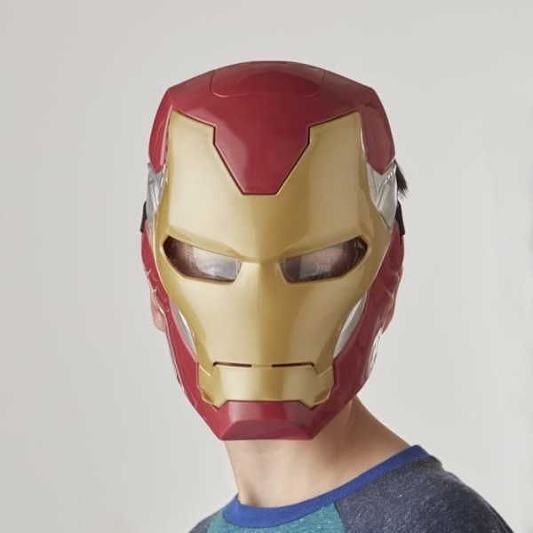 Elektronisk Iron Man-maske med bevægeligt visir, med lyseffekter, For børn at klæde sig ud som deres yndlingshelt, Fra 5 Flerfärgad
