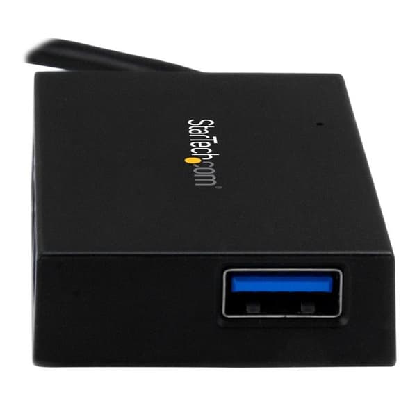 USB 3.0 - STARTECH - 4-porttinen - USB-C 4x USB-A - Mukana virta-adapteri - Kompakti