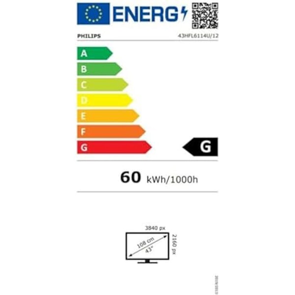 Philips 43HFL6114U/12 TV 109,2 cm (43") 4K Ultra HD Smart TV WiFi hopea
