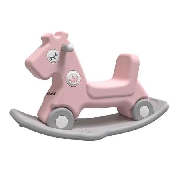 DEVESSPORT Vuggevogn KOHALA BABY med Lyd - Sikkerhed & Stimulation Fra 18 Måneder rosa och grå