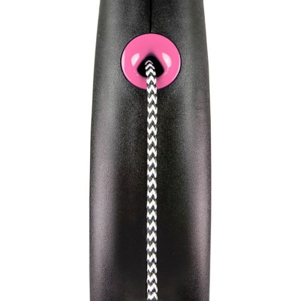 Ladestang - Flexi - FU12C5-251-S-CP - 5m - Sort/Rosé - Til hunde op til 12kg svart/rosa