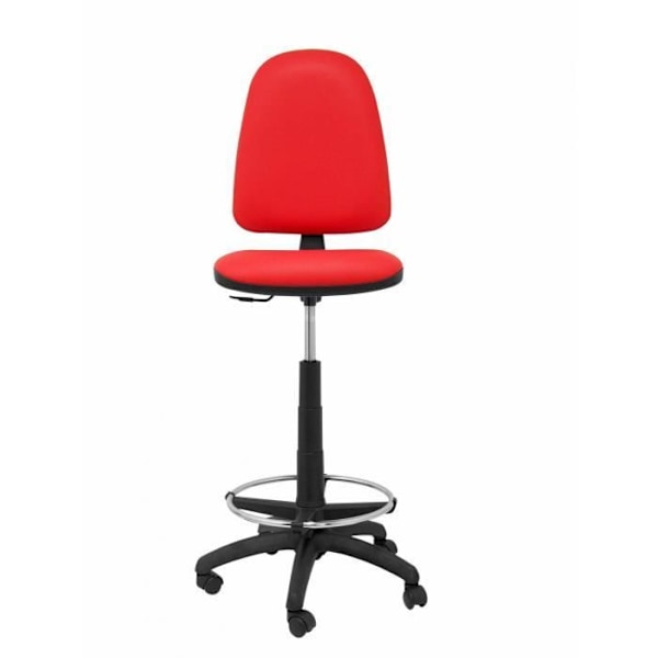 Ayna ergonominen jakkara - PIQUERAS Y CRESPO - Punainen - Kangas - Korkeussäädettävä - Jalkatuki