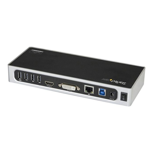 USB 3.0 dockingstation - StarTech.com - DK30ADD - Dobbelt display - HDMI, DVI, VGA - Kompakt