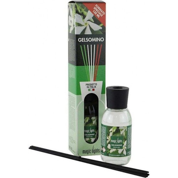Duftdiffusor - MIKADO - Hvide Blomster - 125ml - Glas - Cylindrisk Vit