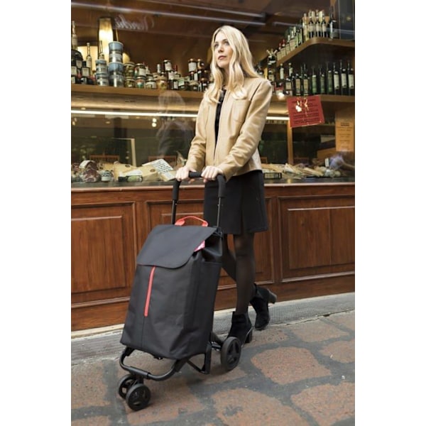 Gåvogn - Gimi gåvogn - 169325 - Lukbart stel af rustfrit stål, Sort, 50 l sort