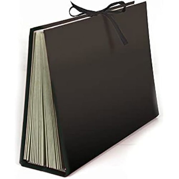 Accordion mappe - LIDERPAPEL - FU02 - Format A4 - 3 kartonlåg - Sort farve