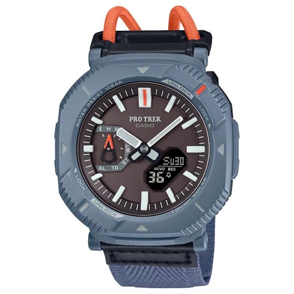 Klocka - Casio - PRJ-B001B-2ER - Blå Nylon - Vattentålig 10 bar - 44 mm Blå