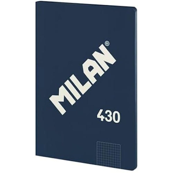 A4 MILAN notebook - 5x5 mm rutnät - 48 ark - 95g/m² papper - 1918-serien - Blå Blå