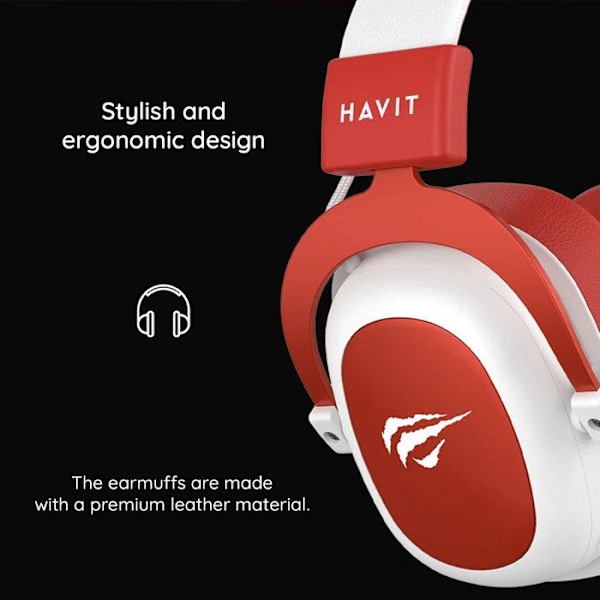 Spil headset - HAVIT - H2002D - Rosa - Stereo - Kablet - Indbygget mikrofon Blå turkos 042