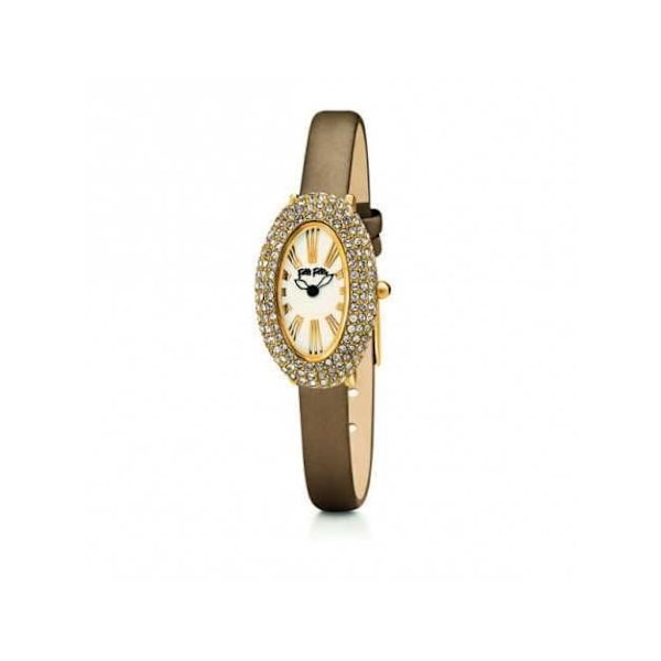 Dameur - Folli Follie - WF13C041SPW - Læder - Kvarts - Ø 18 mm Vit