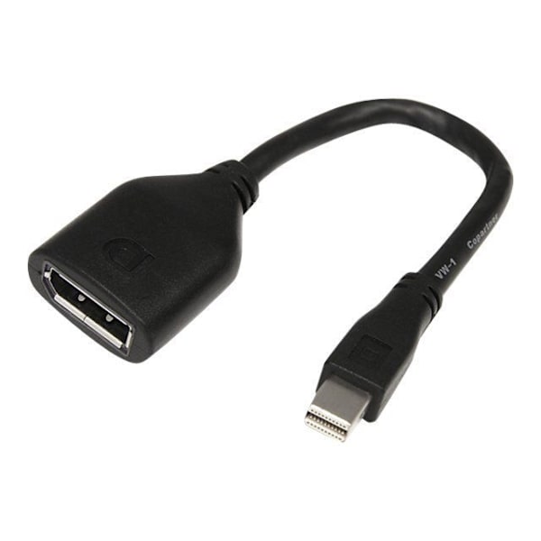 Mini DisplayPort til DisplayPort adapterkabel - STARTECH.COM - 15 cm - Han/Hun - Sort
