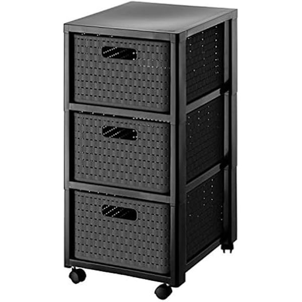 Rullevogn - ROTHO - Country - 3 skuffer - BPA-fri plastik - Antracit Antracit