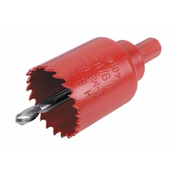 WOLFCRAFT BIM monimateriaalinen Plug & Play -poranterä - P40 mm - Ø 40 mm Punainen
