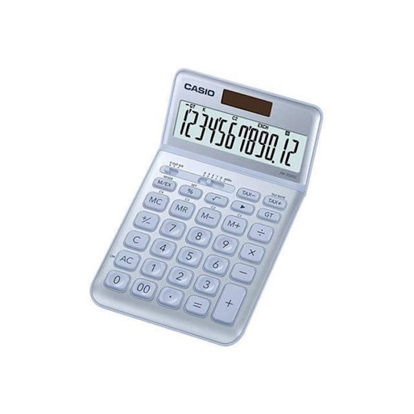 Desktop-beregner - Casio - JW-200SC - 12 cifre - Solpanel - Blå farve Blå