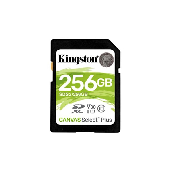 KINGSTON Canvas Select Plus Flash-minneskort - 256 GB - Video Class V30 / UHS-I U3 / Class10 - SDXC UHS-I