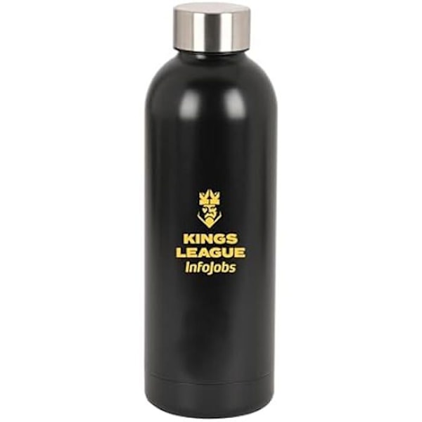 Safta KINGS LEAGUE Isoleret flaske, vandflaske, rustfrit stål, dobbelt isolering, 6 timers varm drik og 12 timers drik