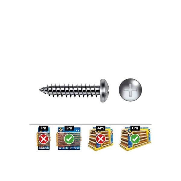 Vis - CELO - REF 7981 - Tête Ronde - Cruciforme - 3,5x19mm Zinket