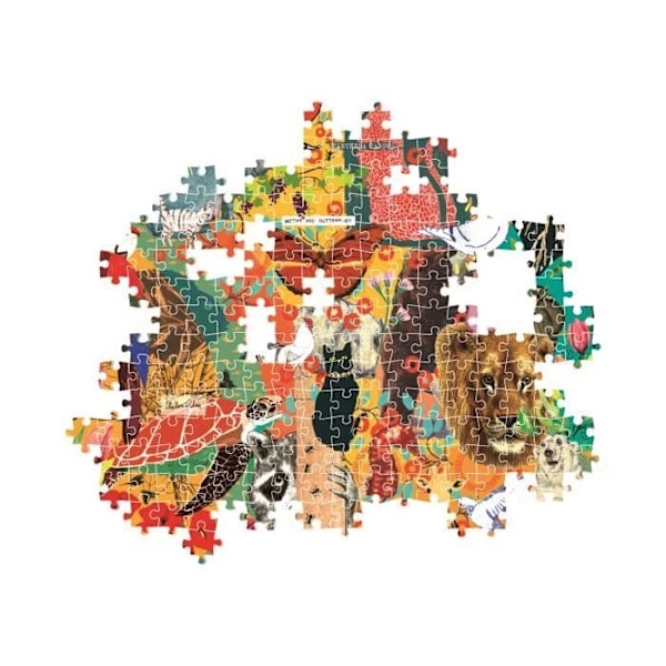 CLEMENTONI - Compact 1000 brikker - Mere er mere - Dyr & Botaniske